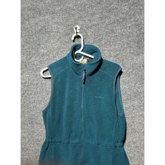 LL Bean Jacket Womens Medium Vintage Fleece Vest Outdoors Hiking Camping Travel - Picture 2 of 7